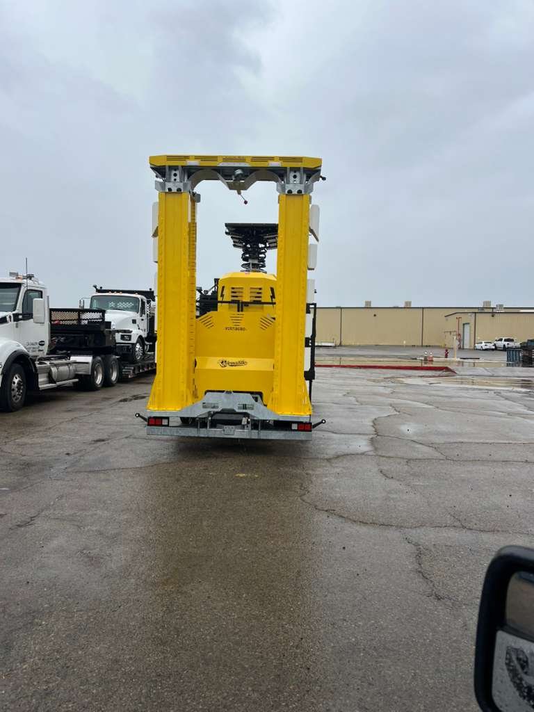 TMA truck staged for highway work zone protection