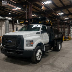 TMA truck staged for work-zone deployment