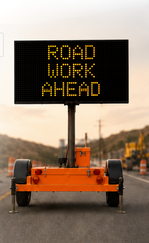 Traffic Control Truck Build Checklist for Storage, Sign Handling, and Crew Readiness 1 Traffic control truck with organized sign racks and work-zone equipment