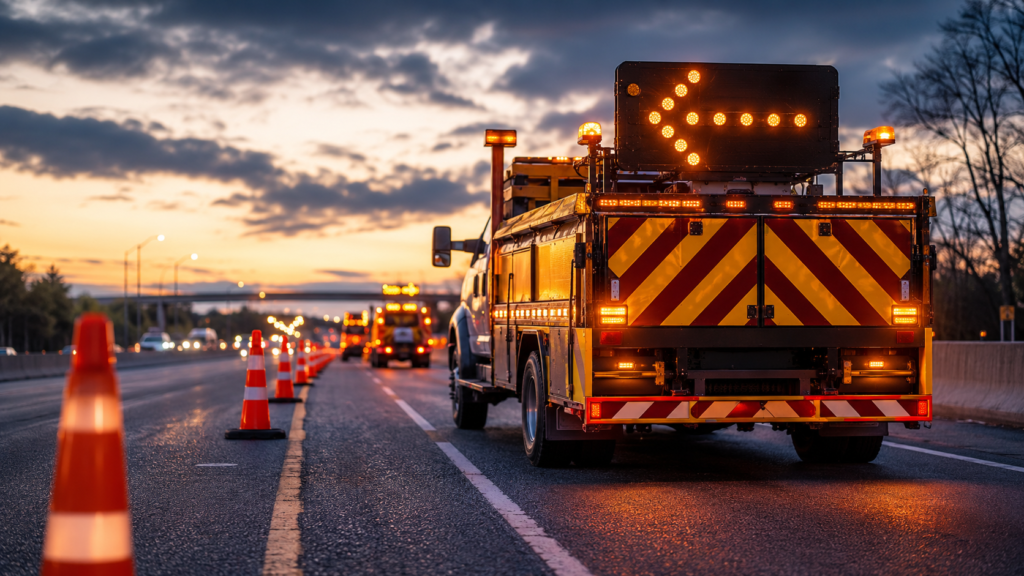 Why Reflectivity and LED Warning Systems Matter in Work Zone Truck Builds